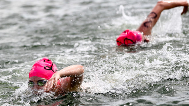 Open water swimming races